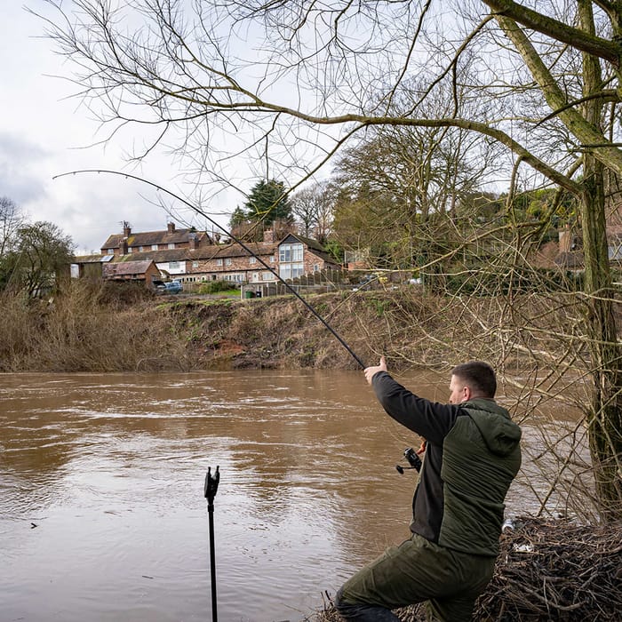 Korum 3K Barbel Rod In Use 1