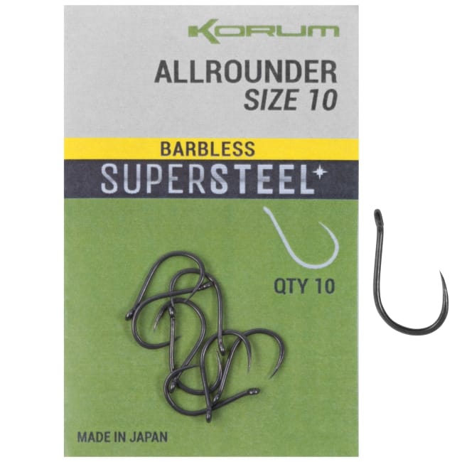 Korum Supersteel All Rounder Hooks Barbless