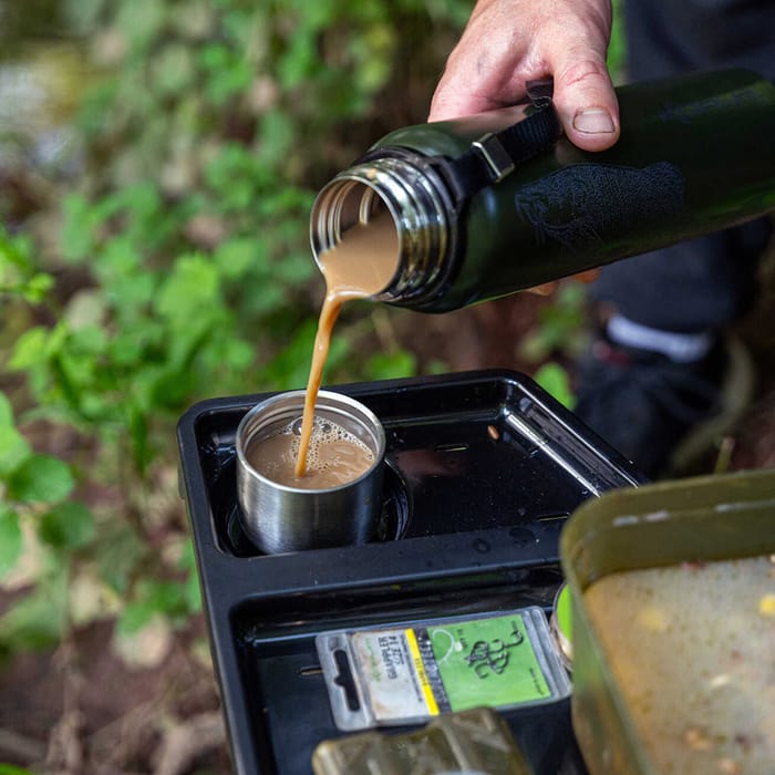 Korum Classic 1L Thermal Flask - Barbel In Use 3