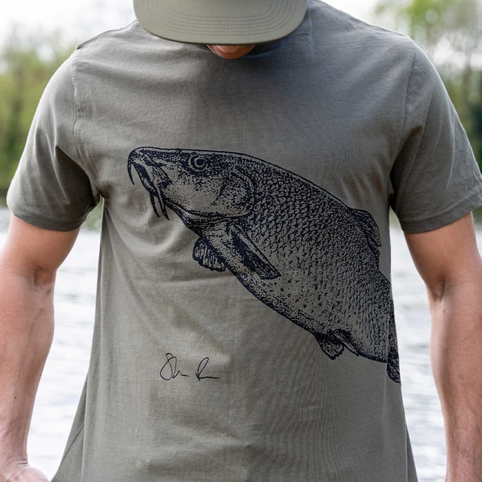 Korum Classic Barbel T-Shirt In Use 3