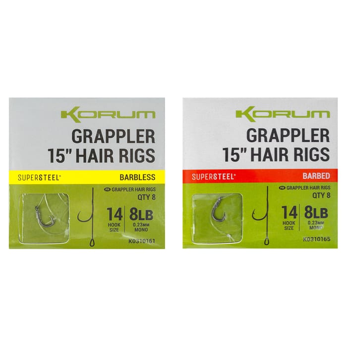 Korum Fishing Grappler Hair Rigs 15 Inch