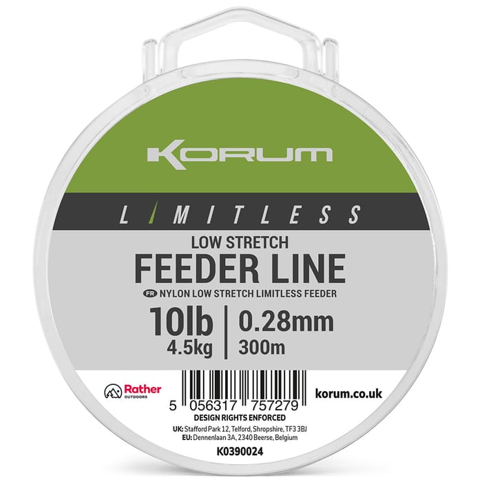 Korum Limitless Low Stretch Feeder Line 300m 2