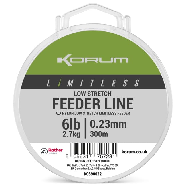 Korum Limitless Low Stretch Feeder Line 300m