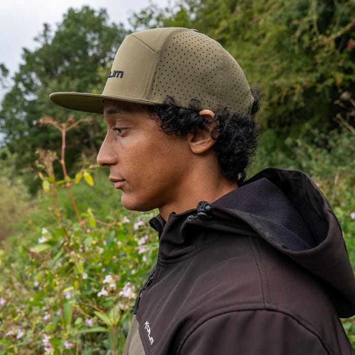 Korum Performance Hat - Olive In Use 3