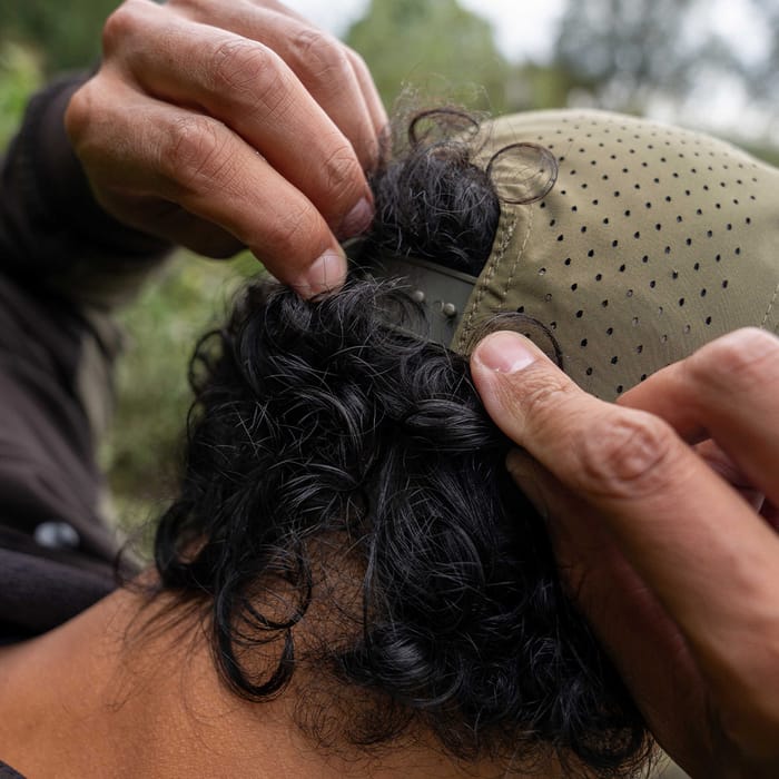 Korum Performance Hat - Olive In Use 5