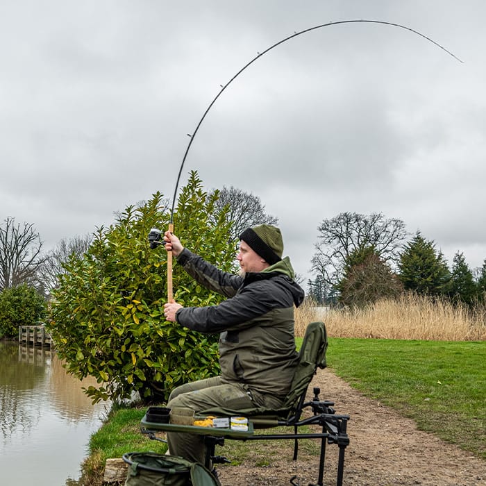 Korum Phase 1 Feeder Fishing Rod 10ft In Use 2