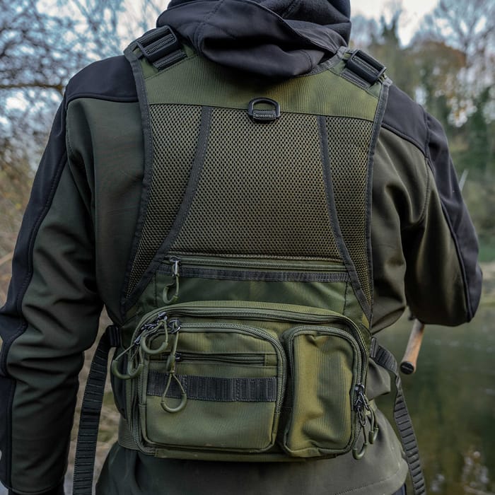 Korum Progress Roving Vest In Use 3