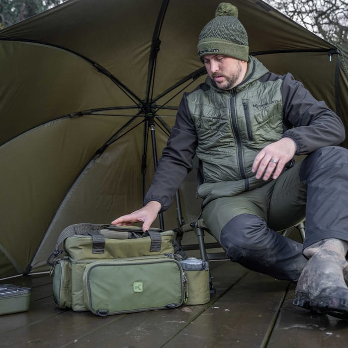 Korum Progress Tackle & Bait Bag 35L In Use 1