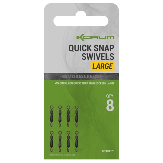 Korum Smokescreen Quick Snap Swivel - Large