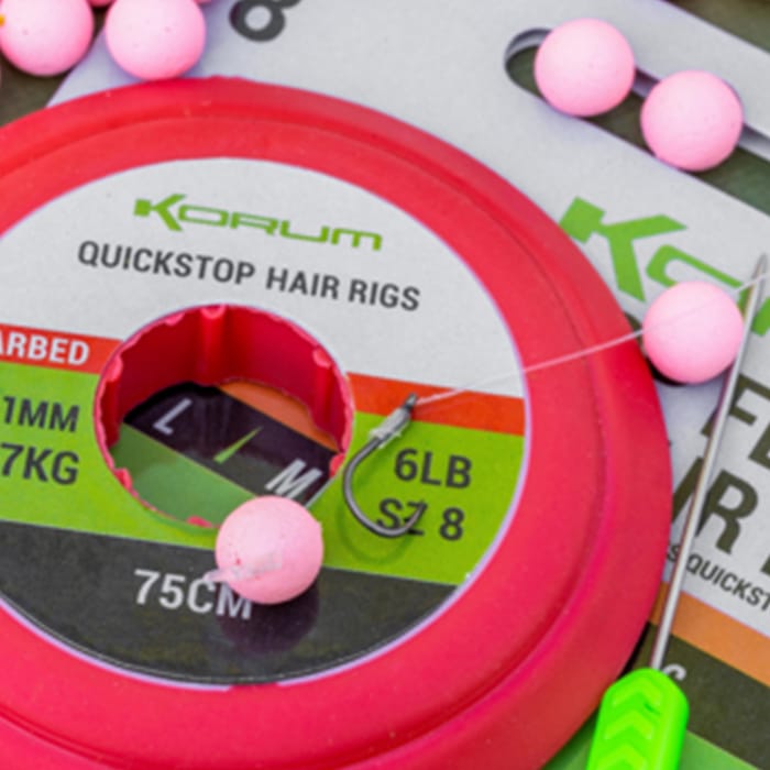 Korum Limitless Quickstop Feeder Hair Rigs 1m - Barbed