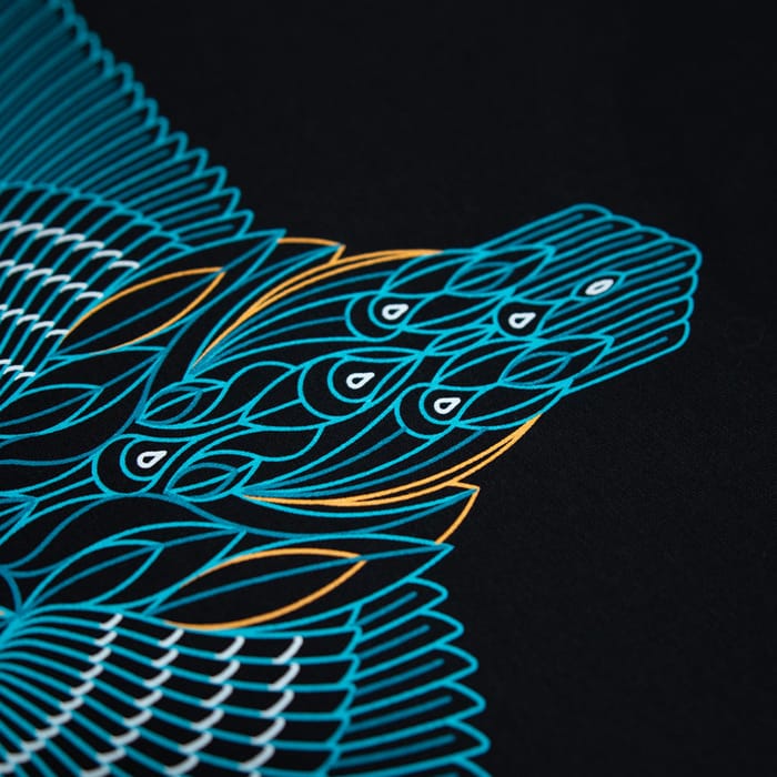 Kumu Take Flight Tee T-Shirt Close Up 4