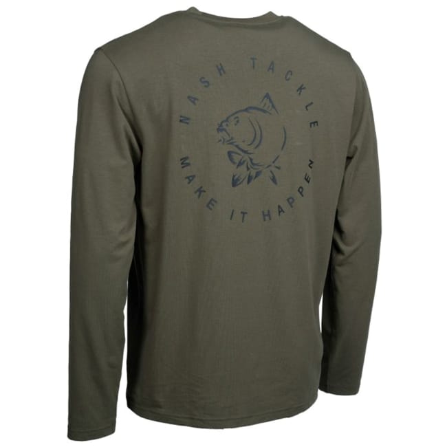 Nash Make It Happen Carp Logo Long Sleeve T-Shirt - Green