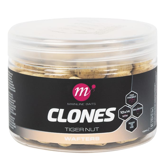 Mainline Clones Barrel Dumbell Wafters 10x14mm Tiger Nut