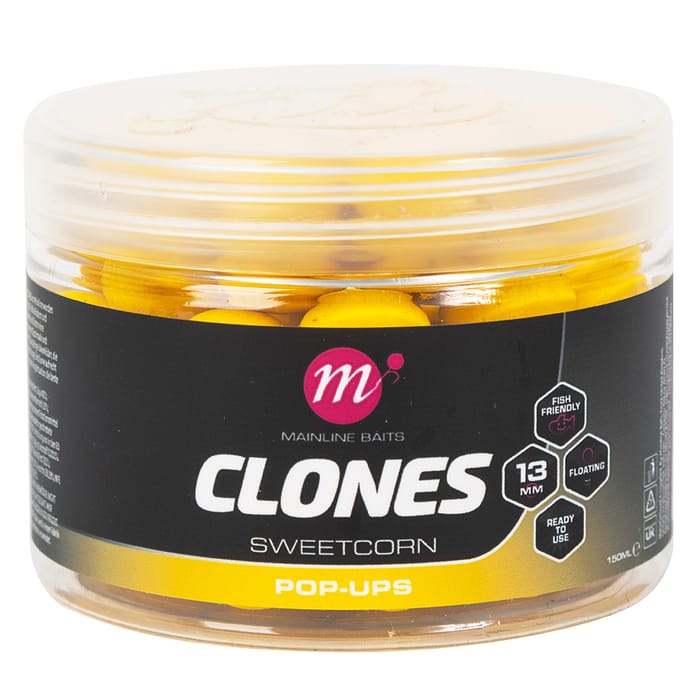 Mainline Clones Fishing Pop Ups 13mm Sweetcorn
