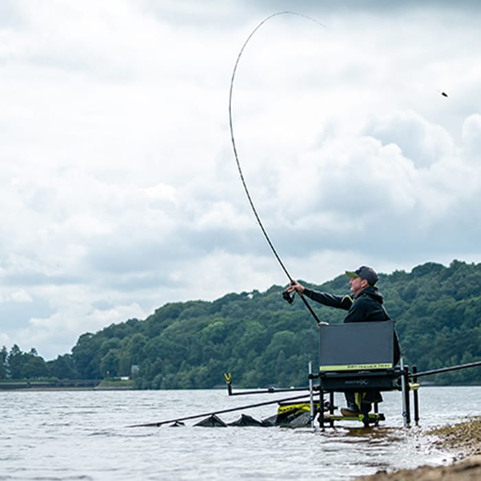 Matrix Ethos XRF Feeder Fishing Rod In Use 3