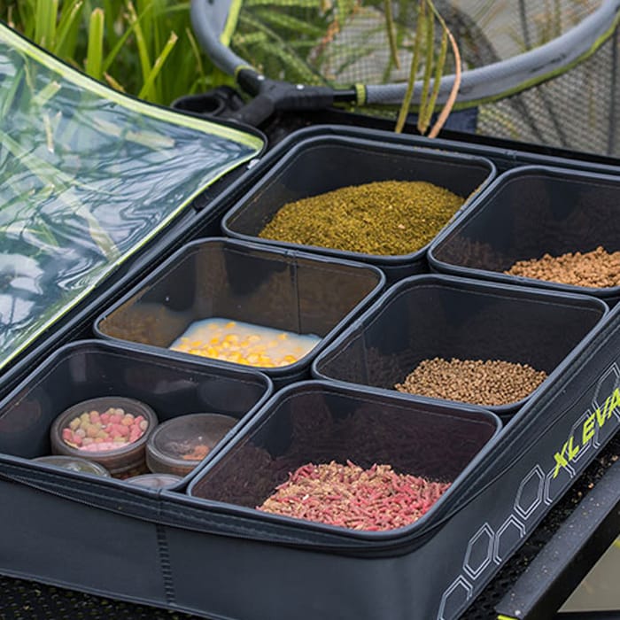 Matrix EVA Fishing Bait Tray XL Inc 6 Tubs In Use 1