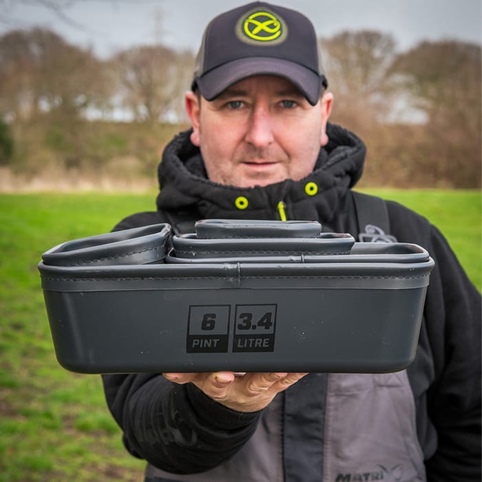 Matrix EVA Stacking Bait Tub Set In Use 4