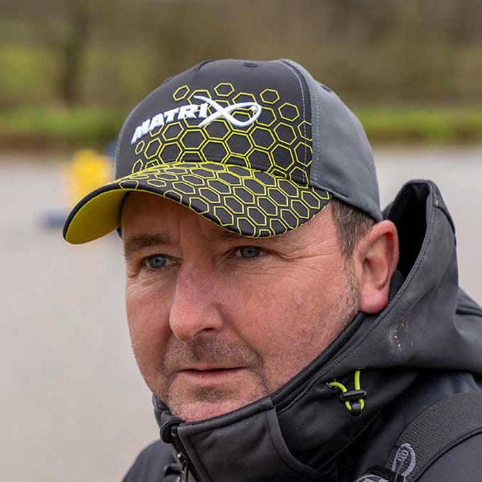 Matrix Hex Print Black Baseball Cap In Use 1
