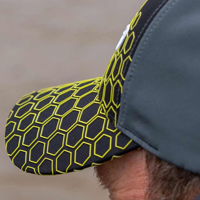 Matrix Hex Print Black Baseball Cap In Use 3