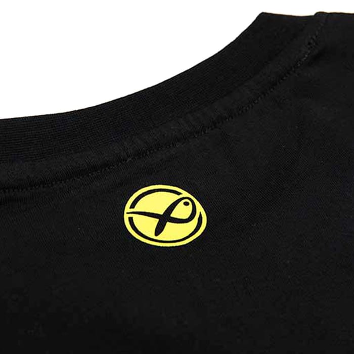 Matrix Hex Print Black T-Shirt Close Up 1
