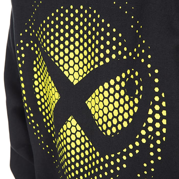 Matrix Large Fade Logo Hoodie - Black / Lime