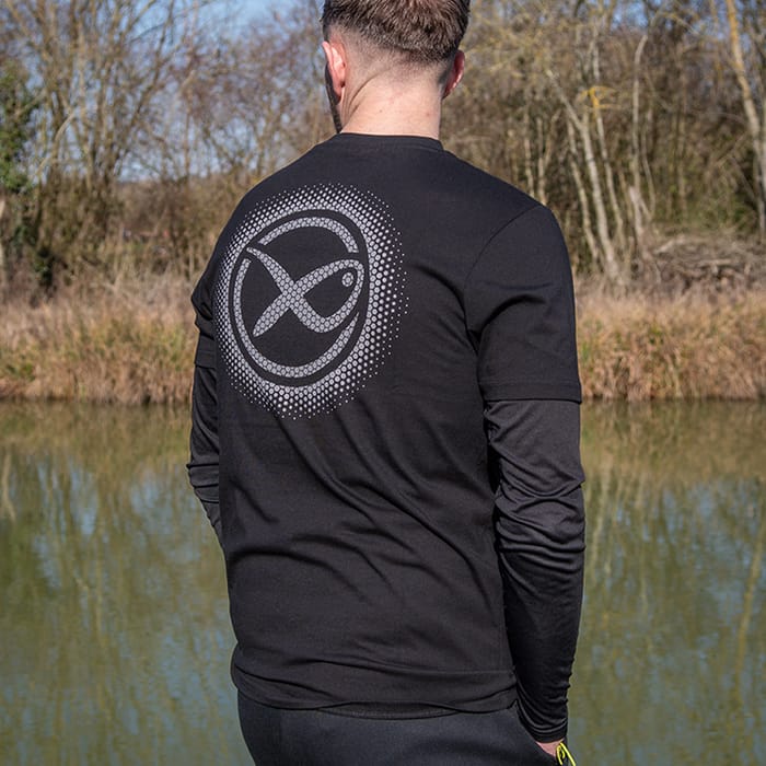 Matrix Large Fade Logo T-Shirt - Black / Grey