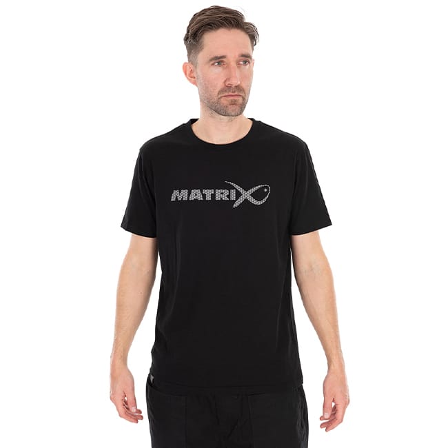 Matrix Large Fade Logo T-Shirt - Black / Grey