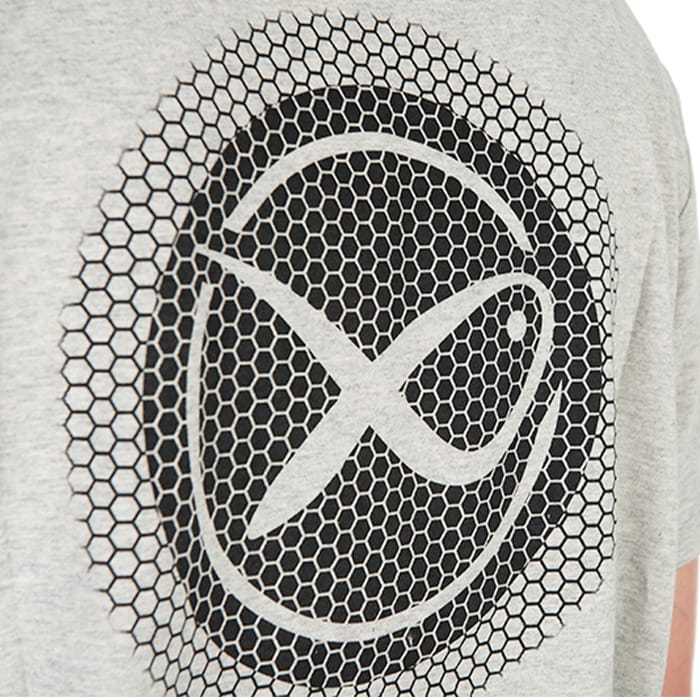 Matrix Large Logo Marl Grey / Lime Fishing T-Shirt Logo