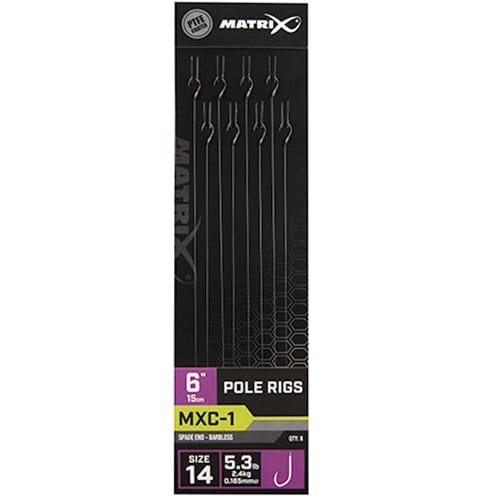 Matrix MXC-1 Spade End Barbless Pole Rigs 15cm 14