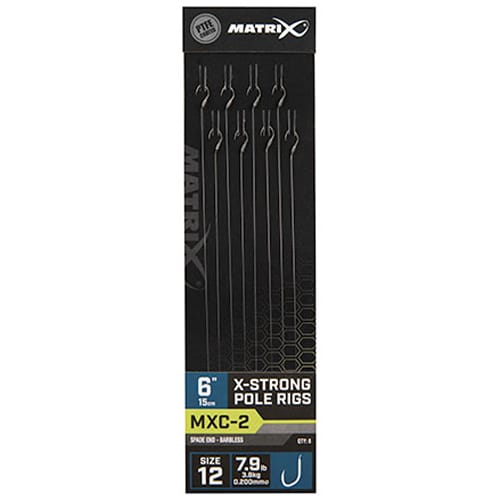 Matrix MXC-2 Spade End Barbless X-Strong Pole Rigs 15cm 12