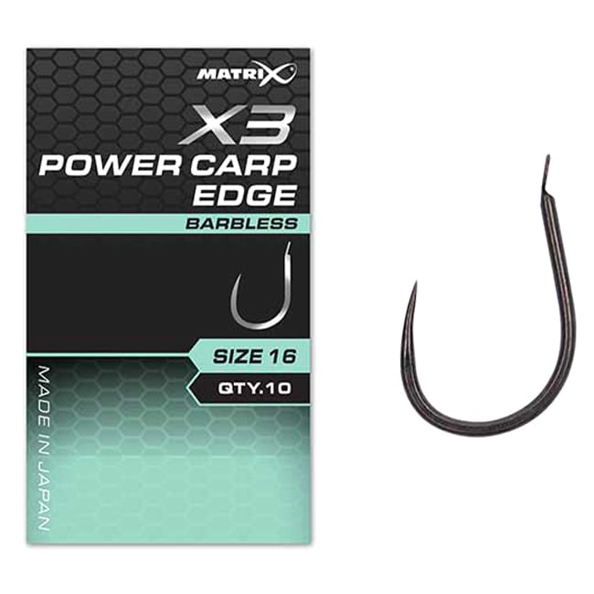 Matrix X3 Power Carp Edge Hooks - Barbless