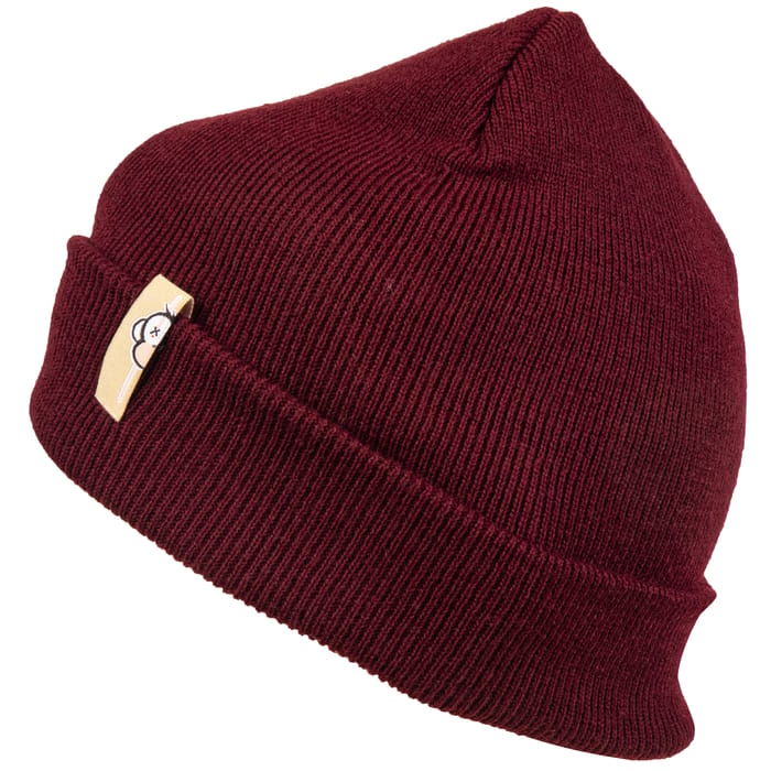 Monkey Climber Logo Beanie Burgundy Side