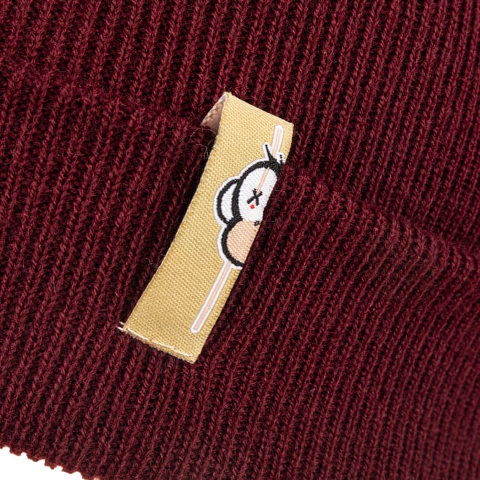 Monkey Climber Logo Beanie Burgundy Logo