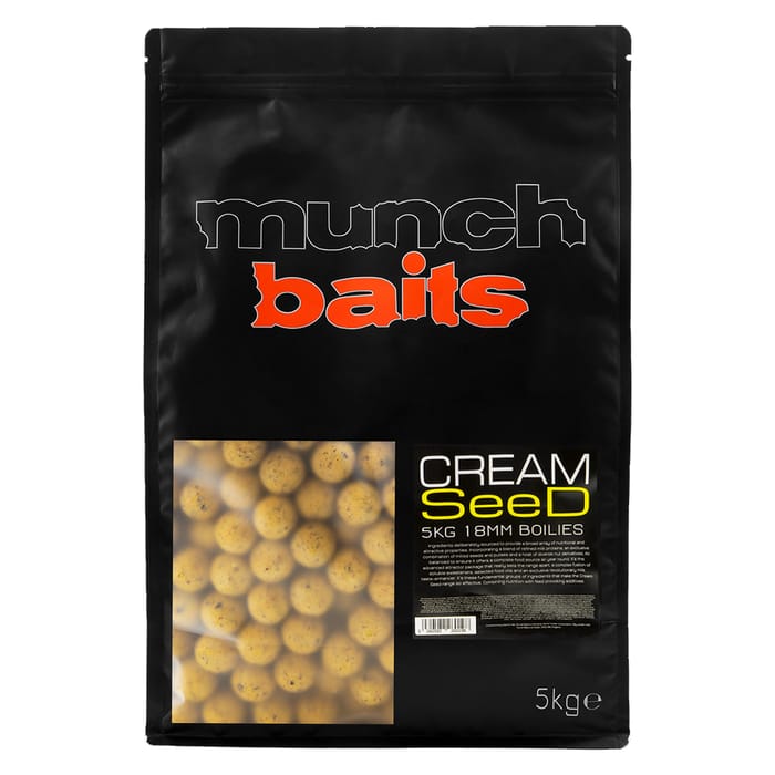 Munch Baits Cream Seed Boilies 5Kg 18mm