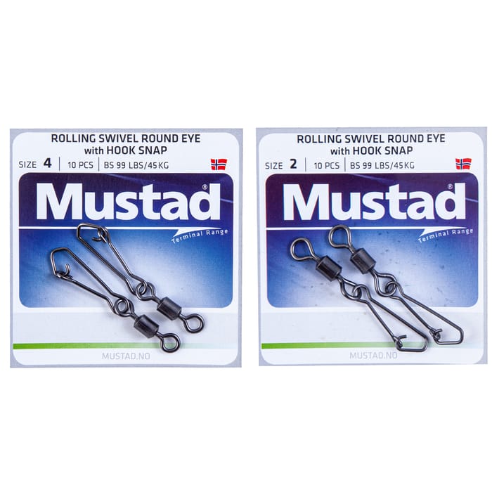 Mustad Round Eye Swivel And Snap Link Packaging