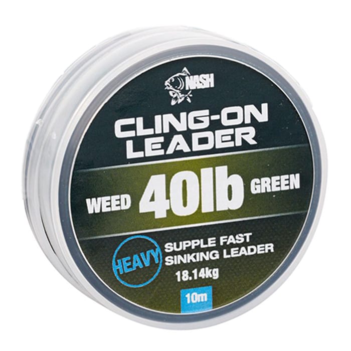 Nash 40lb Cling-On Leader Weed Green Close Up