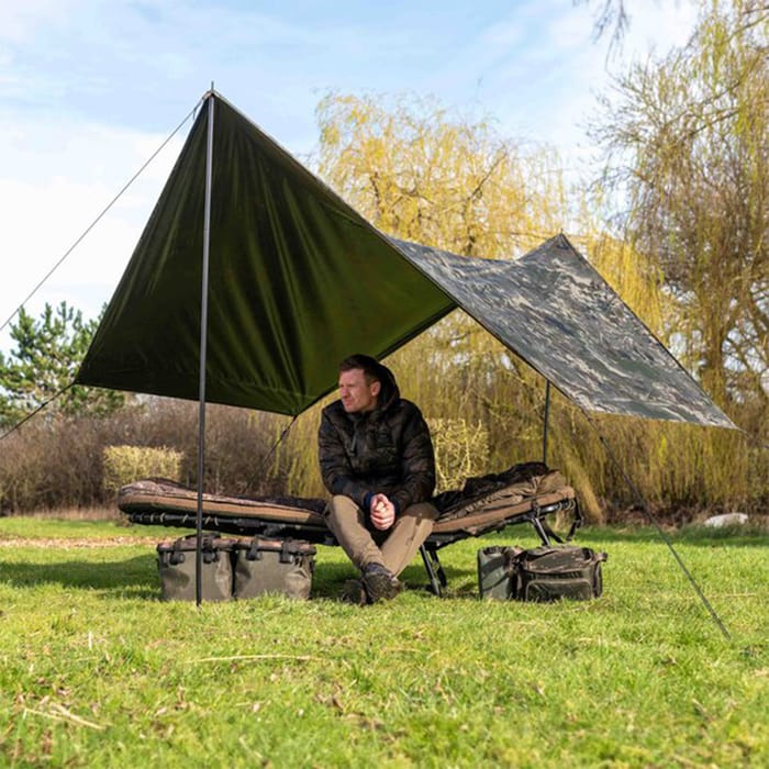 Nash Bank Life Camo Multi Tarp In Use 1