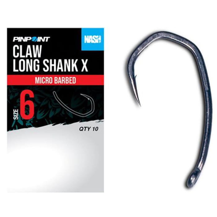 Nash Claw Long Shank X Hook - Micro-Barbed 1
