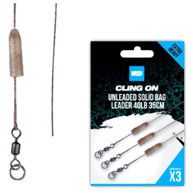Nash Cling On Unleaded Solid Bag Leader 35cm