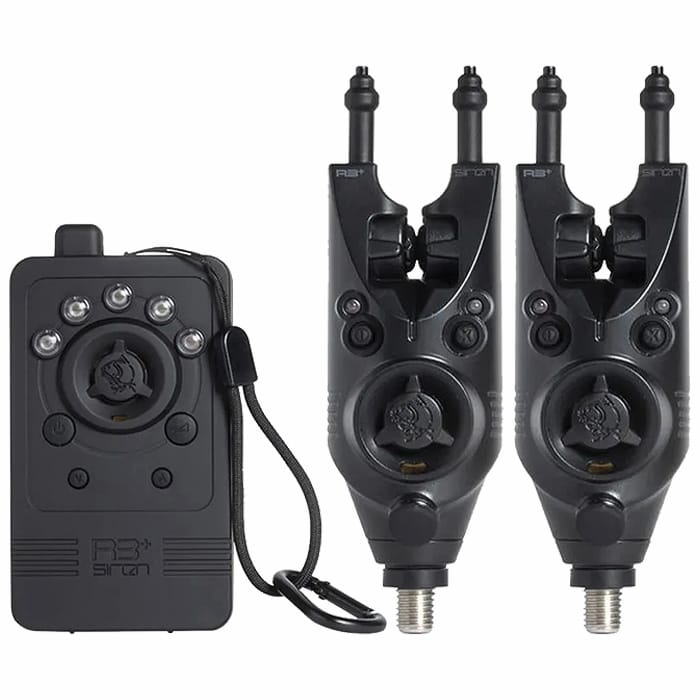 Nash Siren R3+ 2-Rod Fishing Bite Alarm Presentation Set Studio Front View