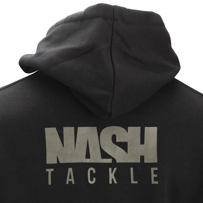 Nash Tackle Black Fishing Hoodie Hood