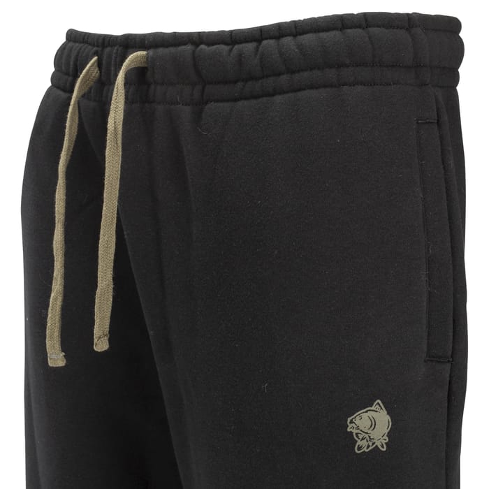 Nash Tackle Black Fishing Joggers Close Up