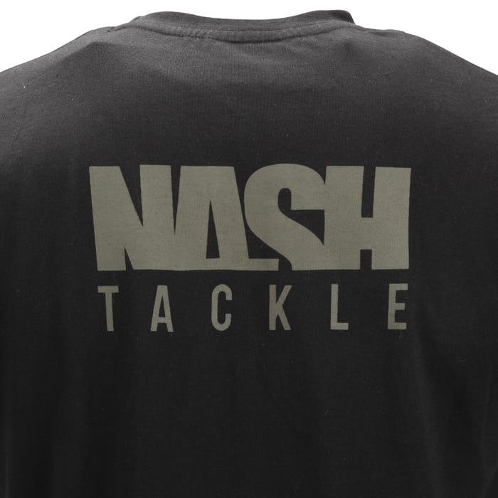 Nash Tackle Black Fishing T-Shirt Close Up