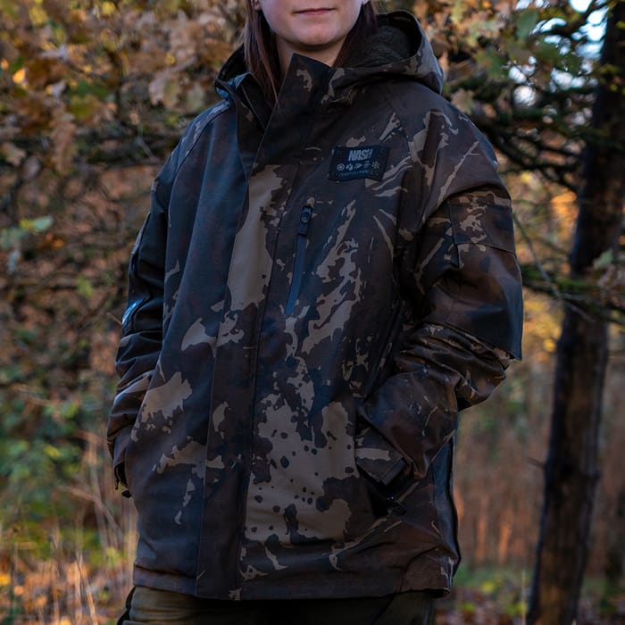 Nash ZT Helluva 3 In 1 Waterproof Jacket Camo In Use 4