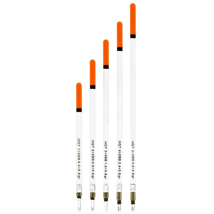 NGT Wide Tip Clear Loaded Waggler Floats - 5 Pack 1