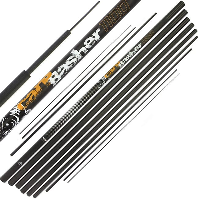 NGT Carp Basher Carbon Pole 11m Inc Spare Top 3 Sections