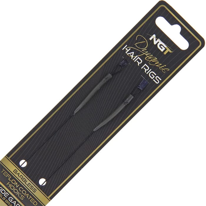 NGT Dynamic Twin Pack Hair Rigs - Barbless, Hook Size: 6 & 8