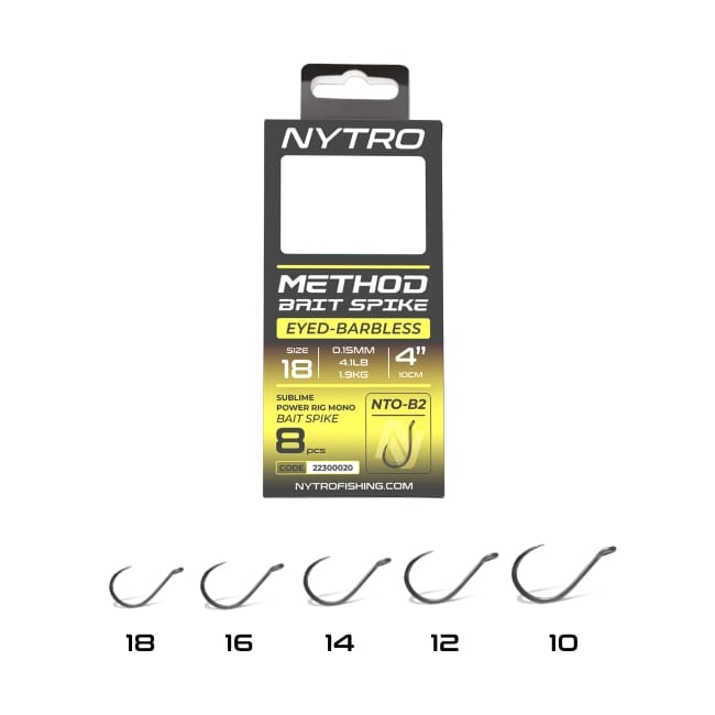 Nytro NTO-B2 Barbless Method Bait Spike Ready Tied Rigs