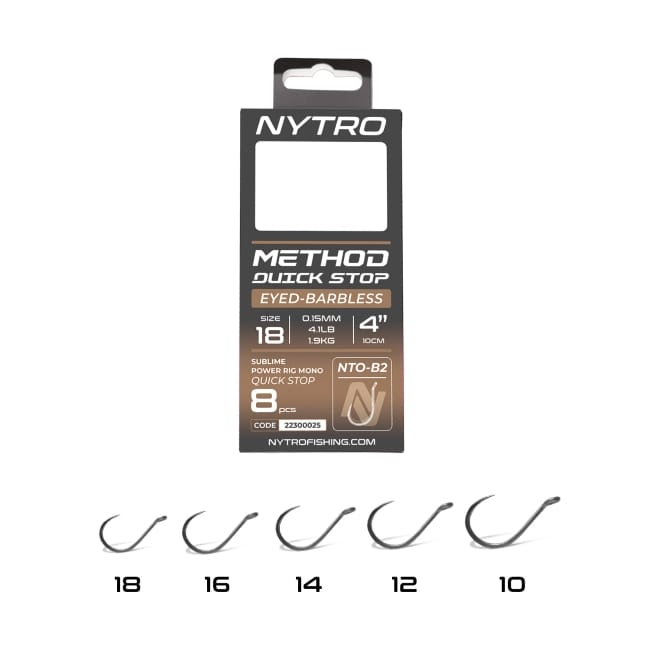 Nytro NTO-B2 Barbless Method Quick-Stop Ready Tied Rigs