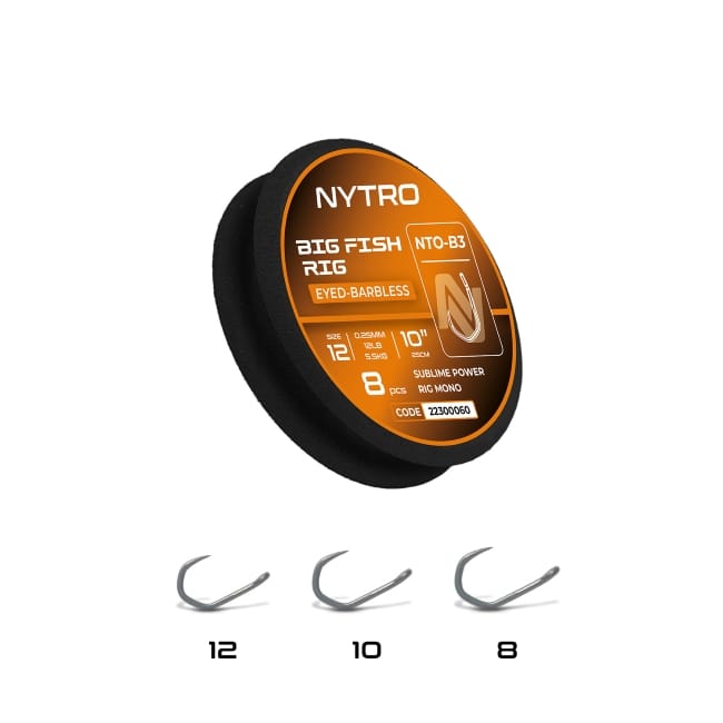 Nytro NTO-B3 Barbless Big Fish Ready Tied Rigs